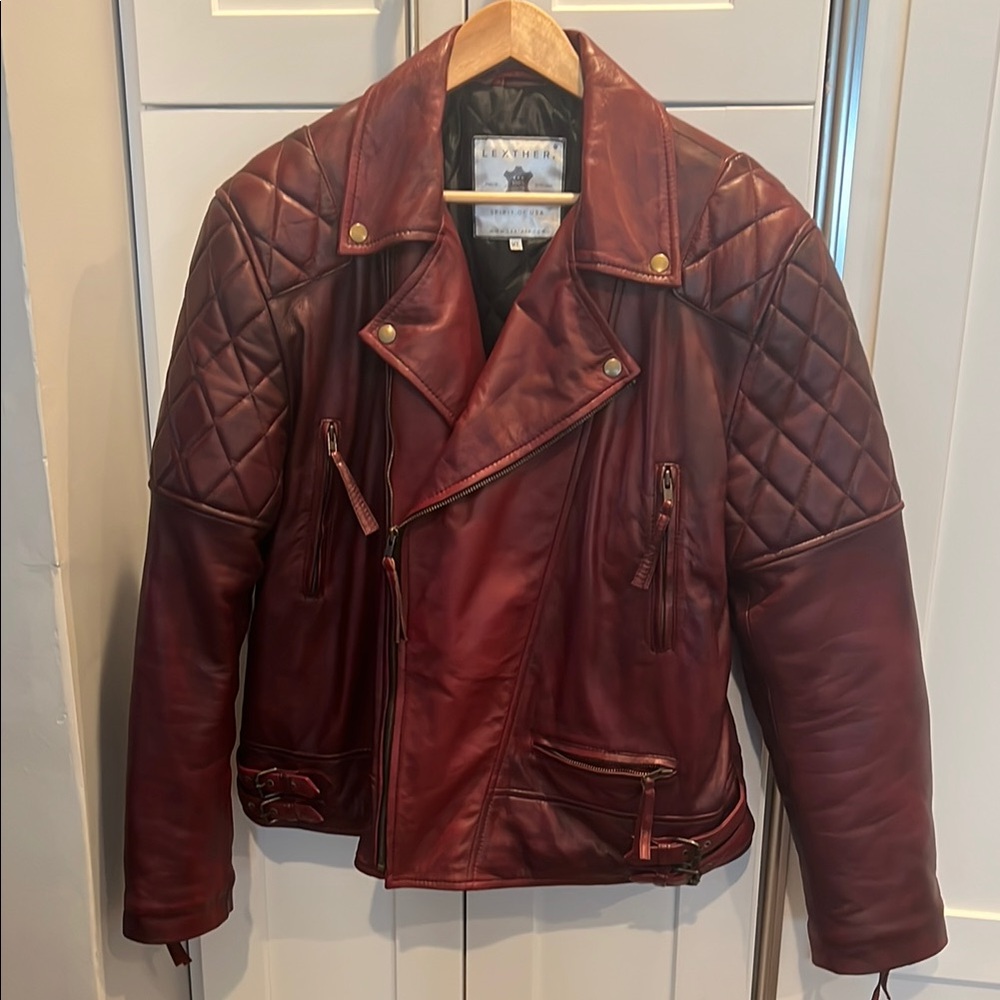 Brown Bomber Jacket with Quilted Detailing and Adjustable Waist